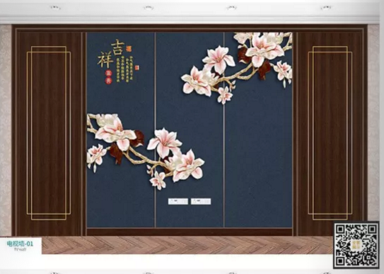 廠價(jià)熱銷鑫順來DQ-01掃碼電視墻，掃二維碼看裝修風(fēng)格